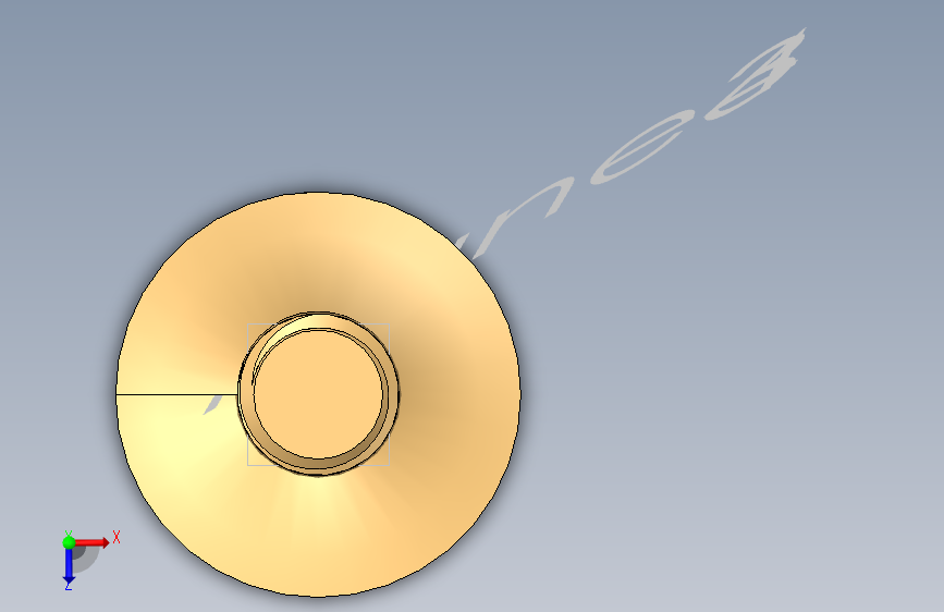 具有螺旋形的Solidworks设计-SW- 俯视图