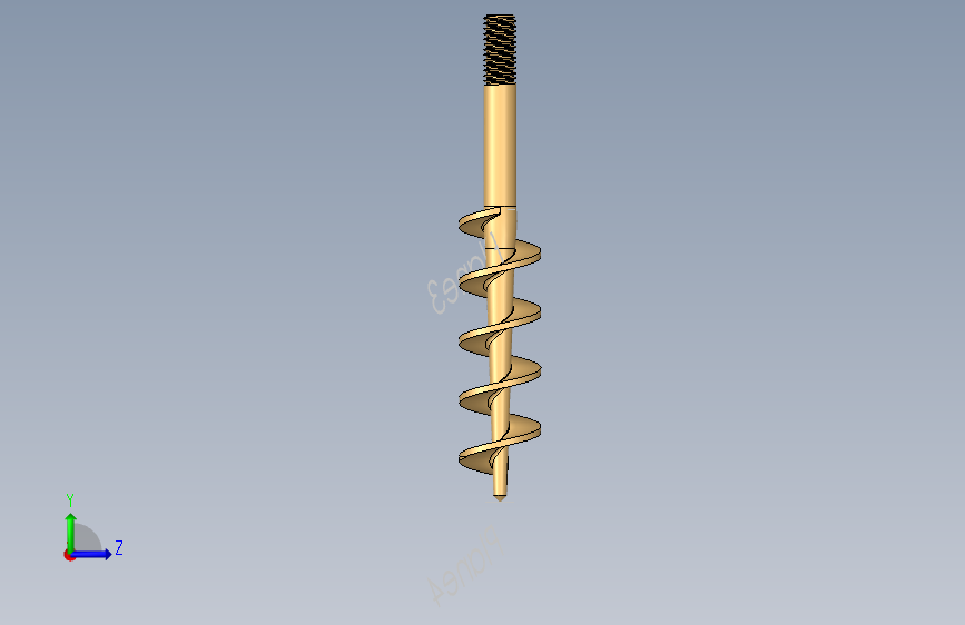 具有螺旋形的Solidworks设计-SW- 左侧视图