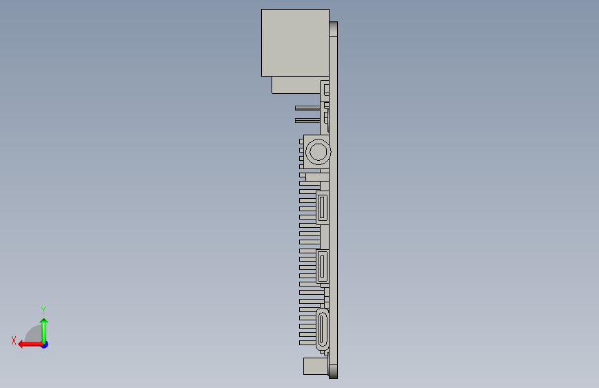 具有小尺寸设计的树莓派4-CATIA-STEPIGES 背面视图