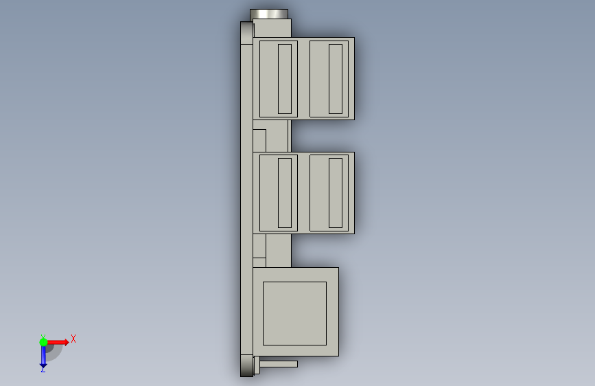 具有小尺寸设计的树莓派4-CATIA-STEPIGES 俯视图