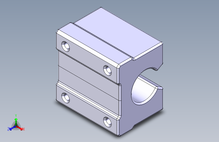 具有直线运动功能的SBR 16UU线性轴承-STEPIGES-CATIA