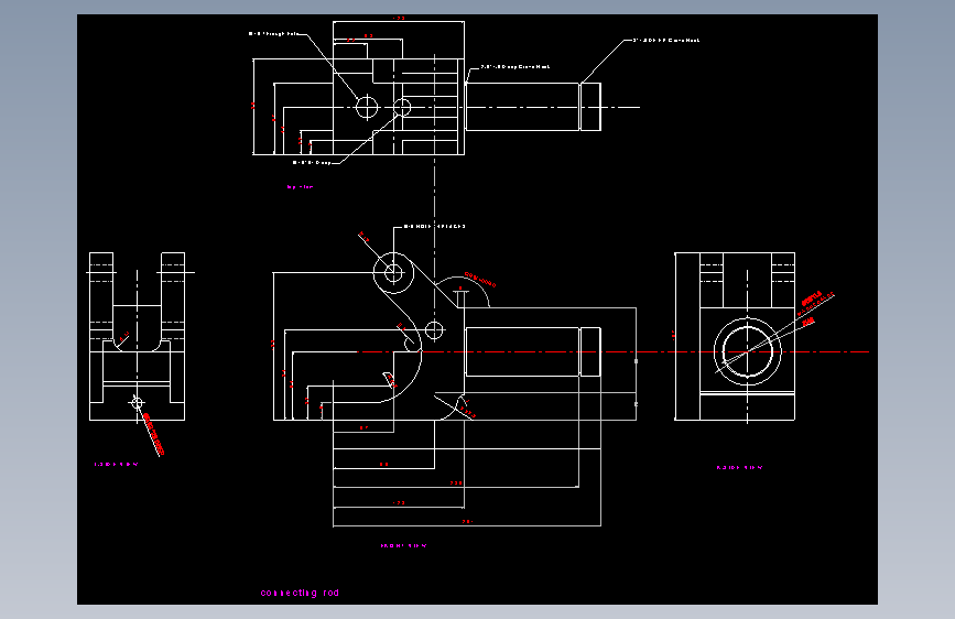 汽车发动机使用的连杆技术图-AutoCAD-