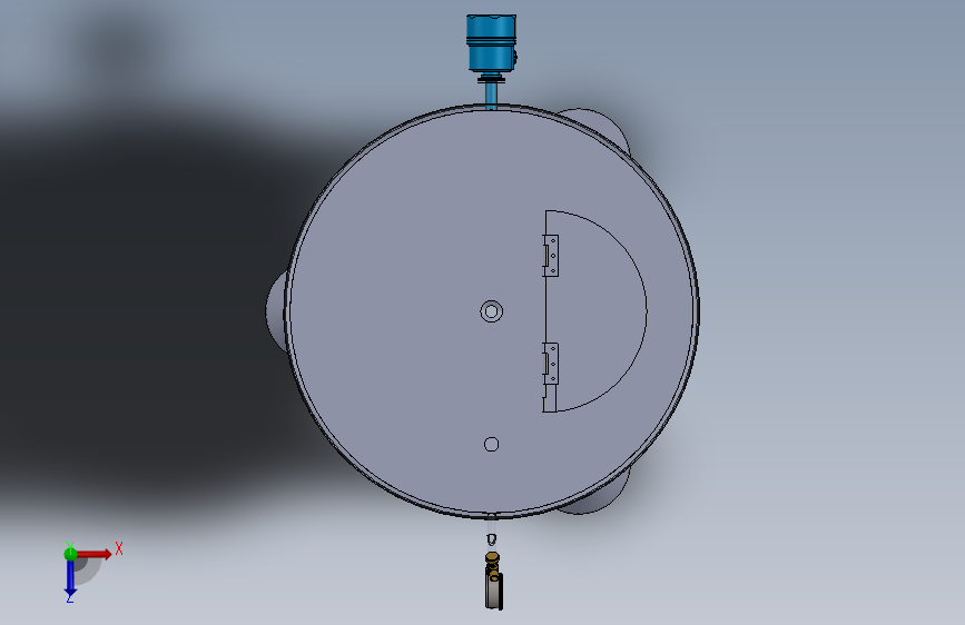 巧克力工业用的3D倒糖罐模型-SW-STEPIGES 俯视图