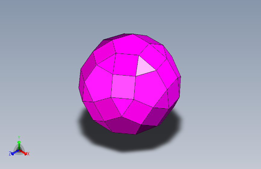三次扭曲的菱形棱十二面体-STL-Autodesk Inventor