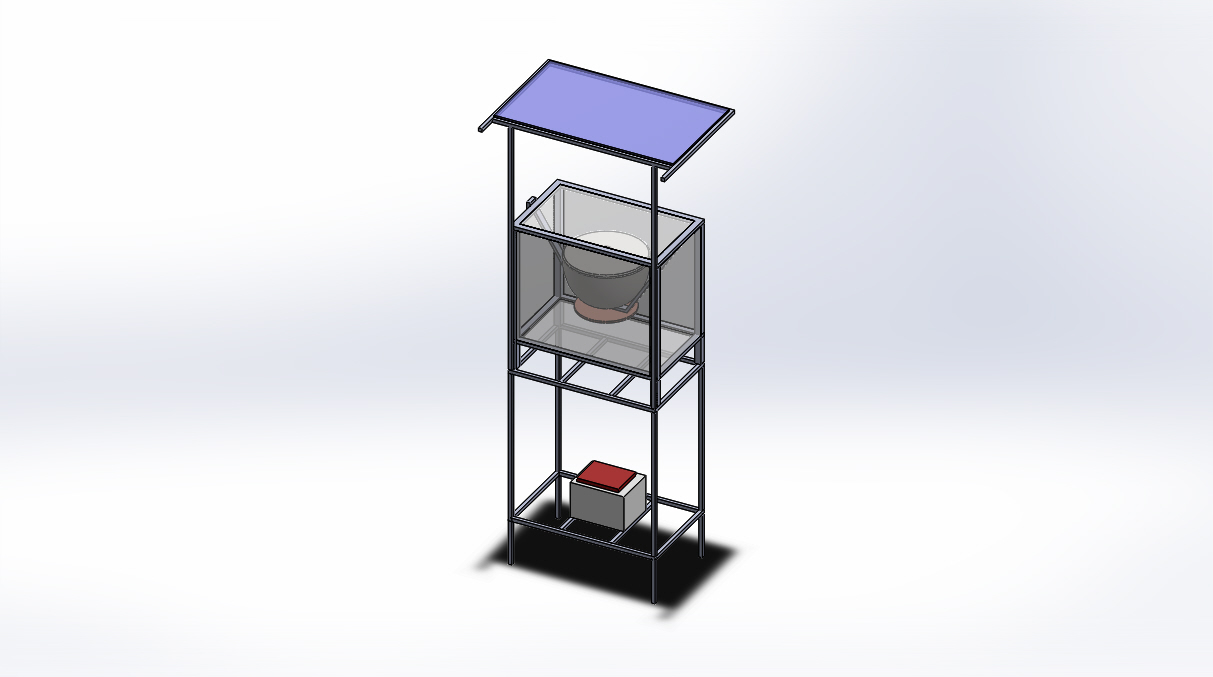 使用SolidWorks 2020设计的太阳能爆米花机-SW-