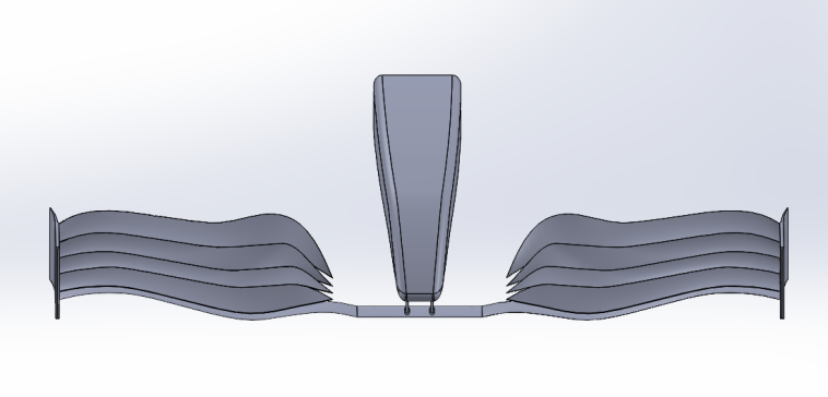 使用SolidWorks 2022设计的RB16+RB16B前翼新增底部空气导流槽-STEPIGES-