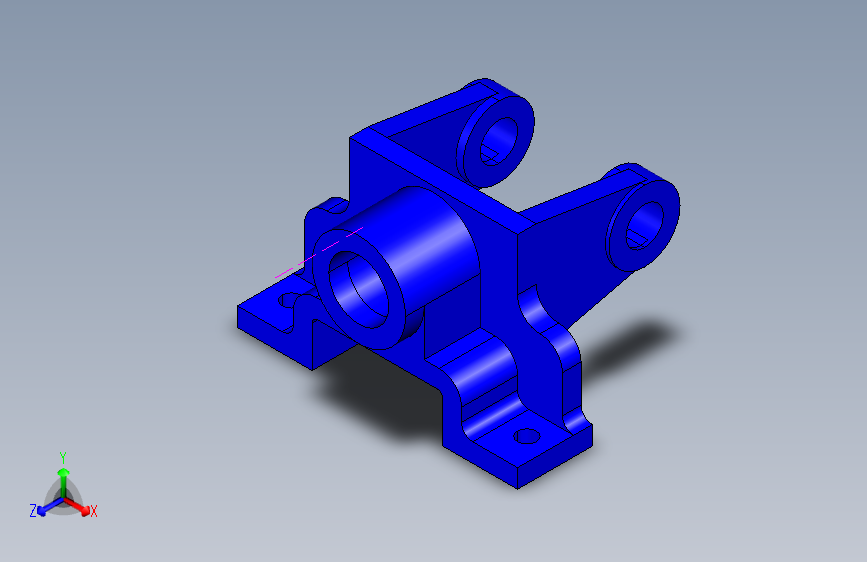 使用布尔运算制造的夹持支架--CATIA