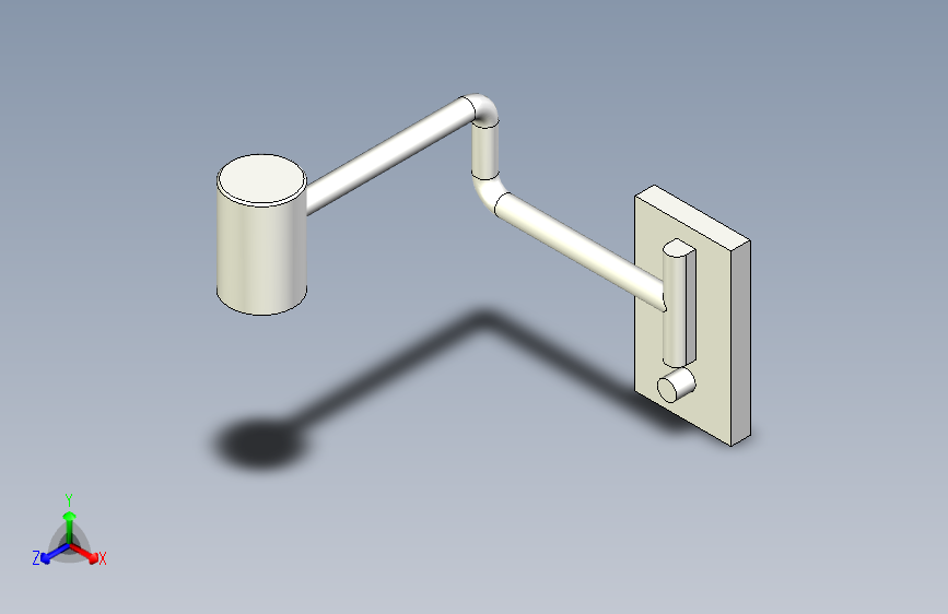 室内装饰墙壁灯延伸式墙灯-Autodesk Inventor-STEPIGES