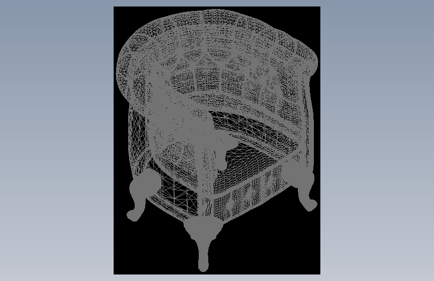 舒适包裹式沙发椅Luxury capitonné armchair-AutoCAD-