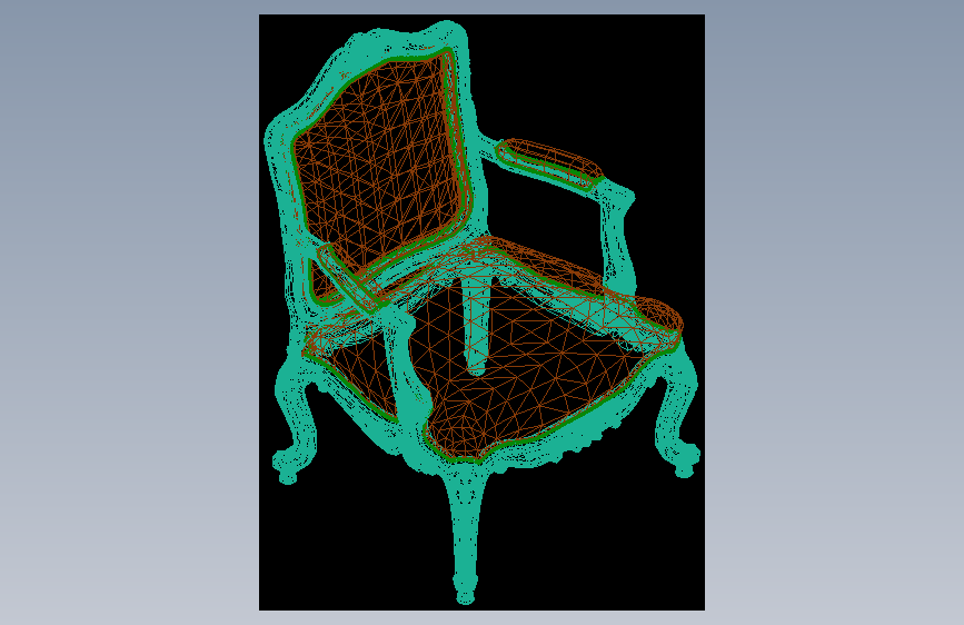 舒适经典的米色扶手椅 by Modenese--AutoCAD