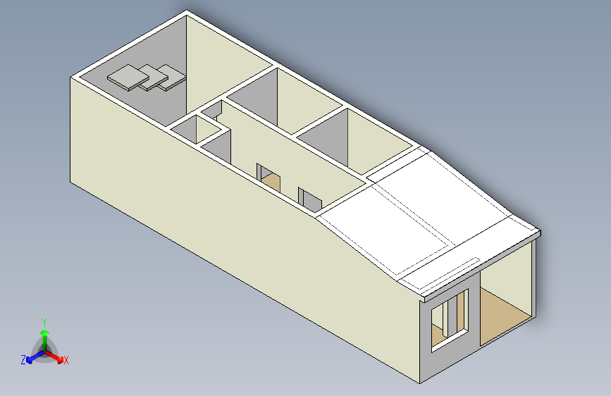 双层2卧1卫房屋-Autodesk Inventor-