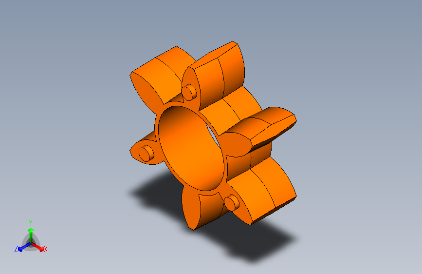 旋转连接用的弹性元件-Autodesk Inventor-