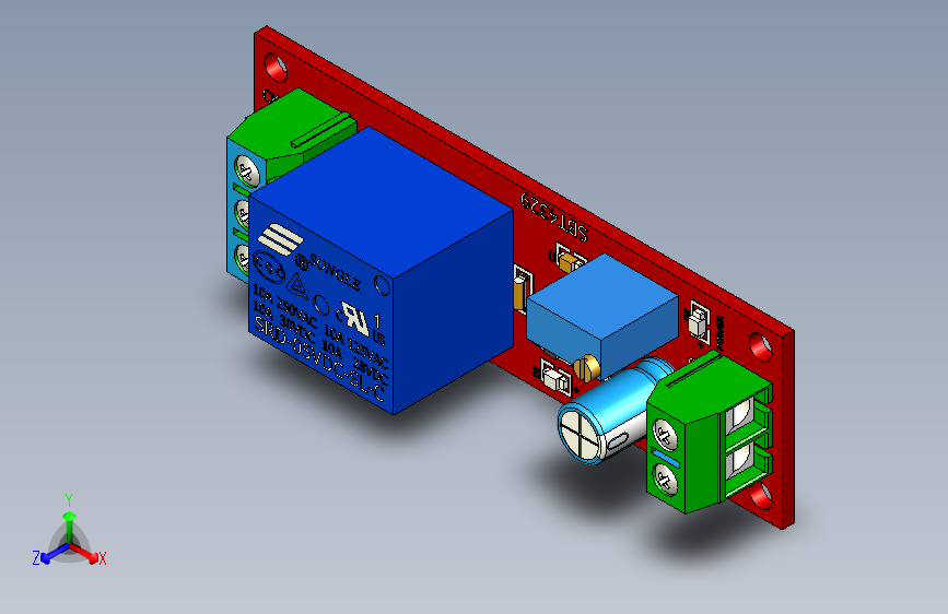 延时可调的定时器模块DC 5V 12V 24V-Autodesk Inventor-STEPIGES