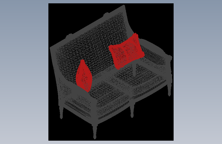 意大利工匠制作的维多利亚沙发-AutoCAD-