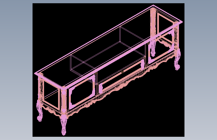 意大利经典电视柜(Modenese)--AutoCAD