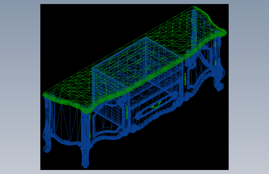 意大利制造的经典电视柜意大利小桌厂家的维多利亚风格电视柜-AutoCAD-OBJ