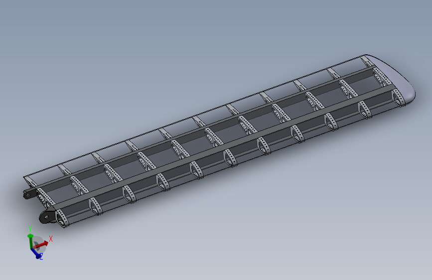 翼展为4000mm翼型弦长为1000mm的飞机机翼模型-SW-3D Manufacturing Format