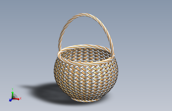 用SOLIDWORKS设计重叠图案的篮子-STEPIGES-SW