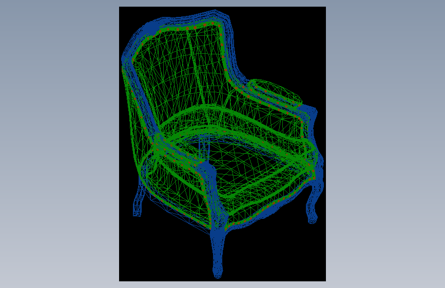 优雅贵气的经典扶手椅Modenese-AutoCAD-