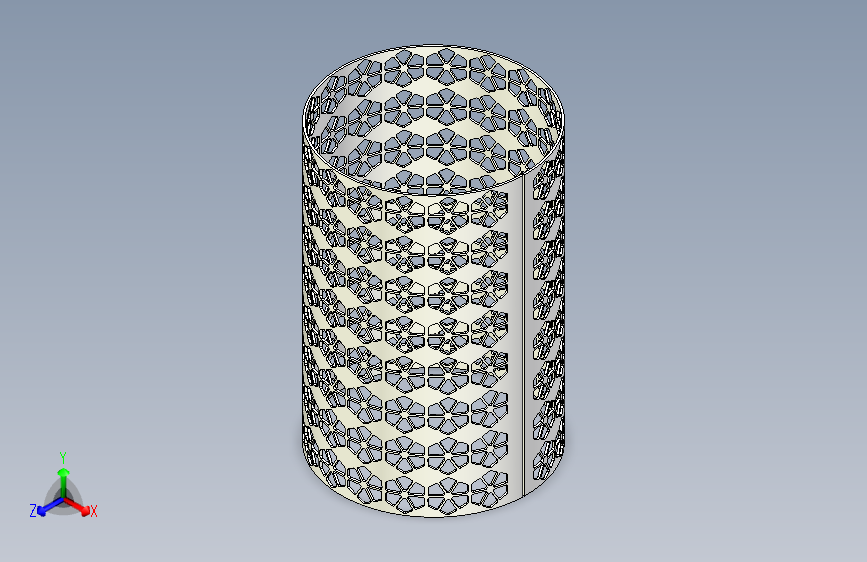 圆柱上的审美图案-STEPIGES-Autodesk Inventor