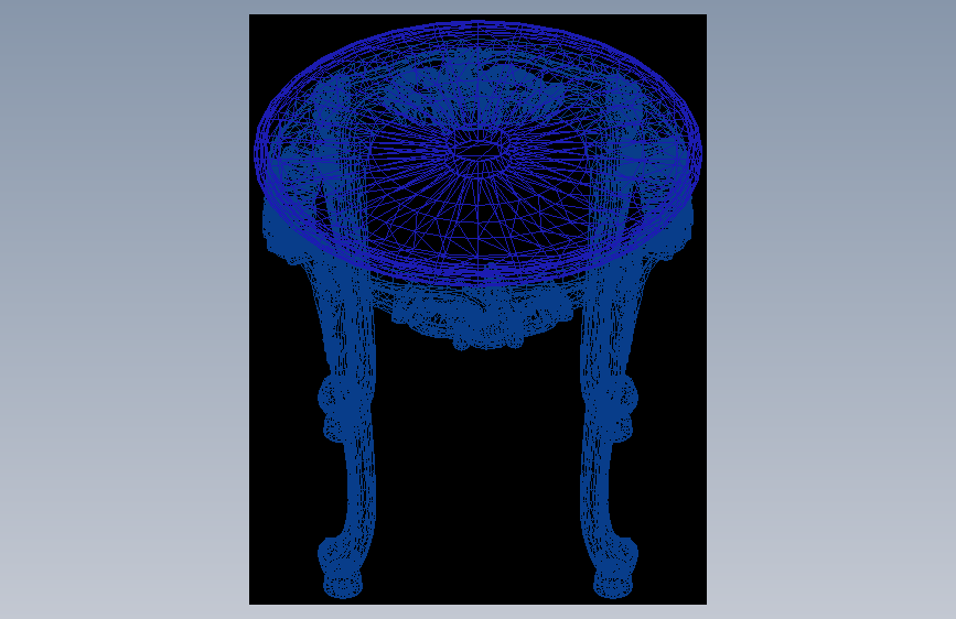 装饰豪华空间的木制圆形边几-AutoCAD-OBJ