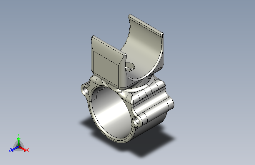 自锁自制的T7手电筒自行车支架-Fusion 360-