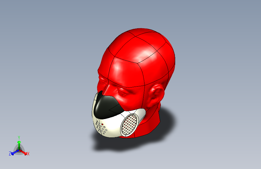 口罩3D根据图片建模MF100