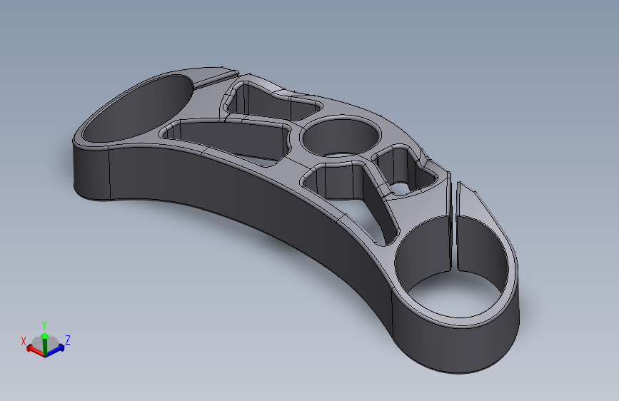 铃木gsxr1000 减震三口钳 3D模型SolidWorks三维设计图