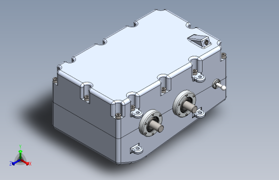 两相加速机 3D模型SolidWorks三维设计图