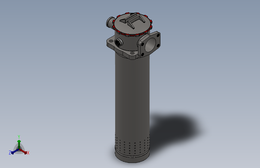 RFA系列微型直回式回油过滤器滤芯(法兰式连接）RFA-250xL_SOLIDWORKS 2014_模型图纸下载 – 懒石网