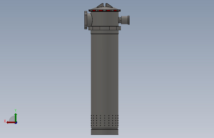 RFA系列微型直回式回油过滤器滤芯(法兰式连接）RFA-250xL_SOLIDWORKS 2014_模型图纸下载 – 懒石网