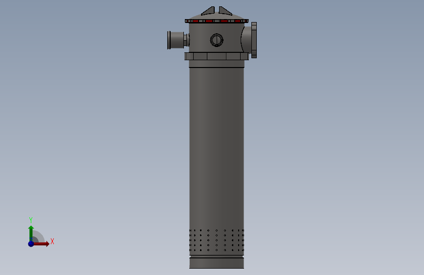 RFA系列微型直回式回油过滤器滤芯(法兰式连接）RFA-250xL_SOLIDWORKS 2014_模型图纸下载 – 懒石网