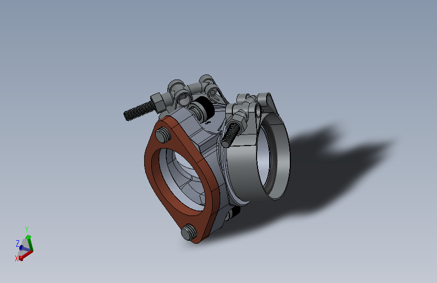 歧管组件 3D模型SolidWorks三维设计图