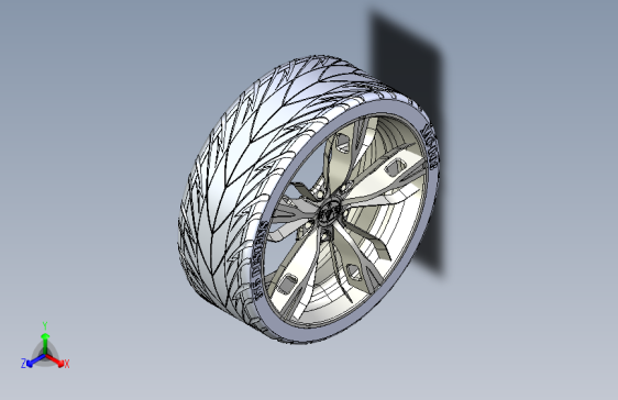 XAC轮胎 3D模型SolidWorks三维设计图