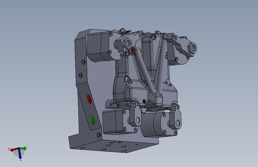 发动机缸盖液压夹具总装图 3D模型SolidWorks三维设计图