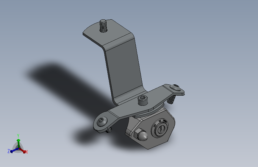 发动机安装支架 3D模型SolidWorks三维设计图
