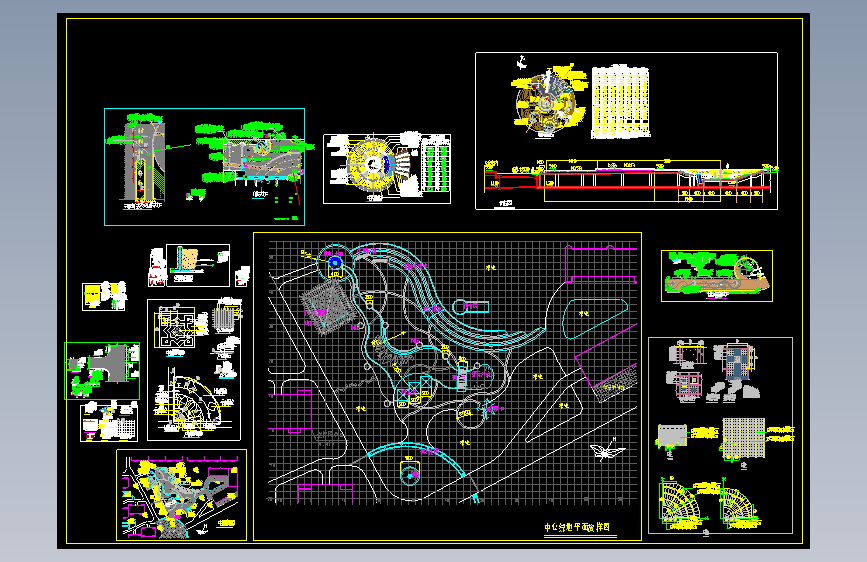 200种地墙铺装样式CAD图纸 CAD图纸(AutoCAD-ZWCAD设计) 主视图