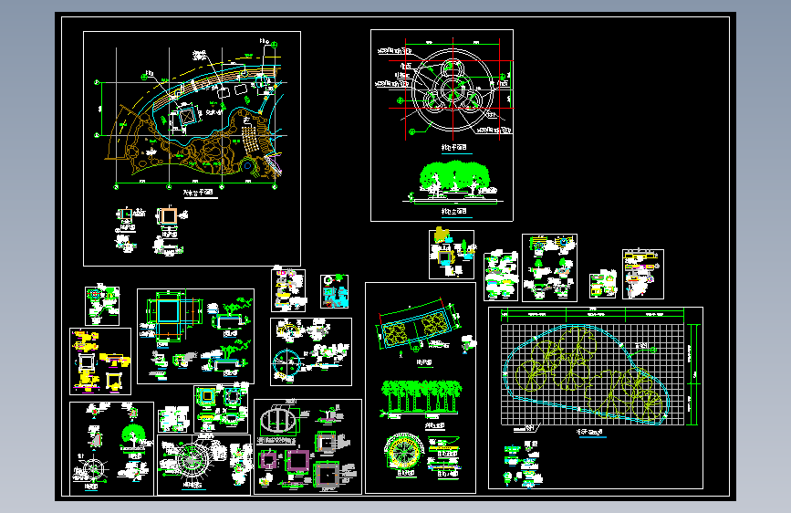 100种园凳树池CAD图纸 CAD图纸（AutoCAD-ZWCAD设计）