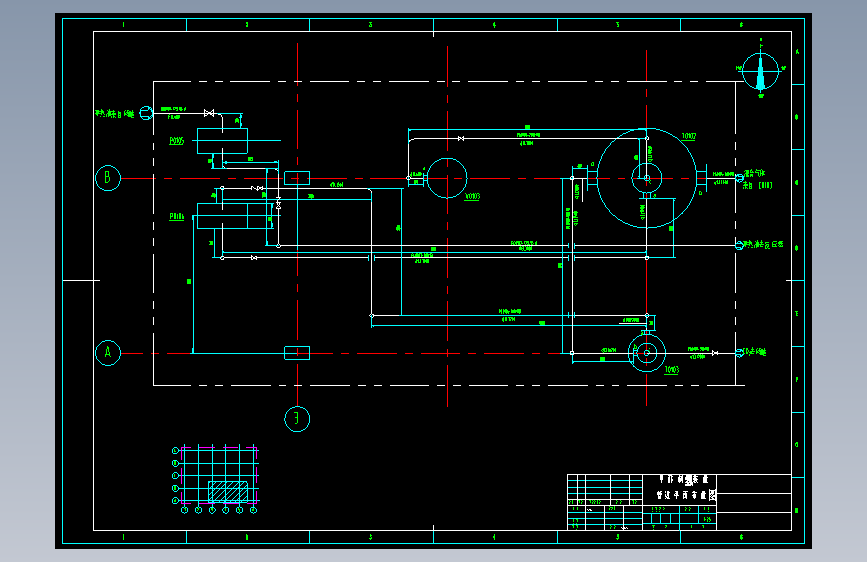 甲醇制氢装置管道平面布置图