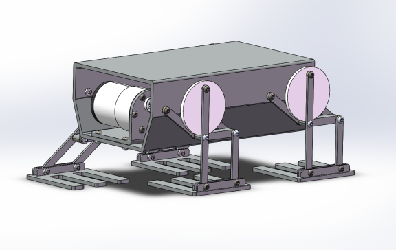 仿生四足机器人sw三维+CAD图纸==961384==500K