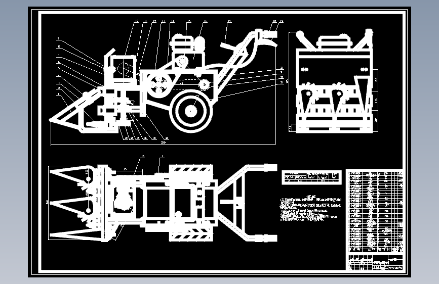 小型谷物收割机设计(CAD图纸+说明书)