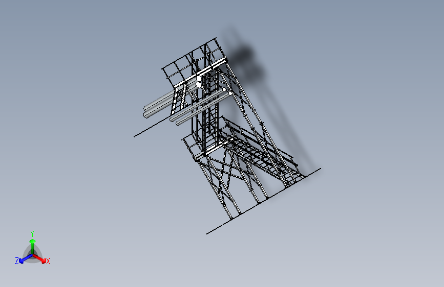 楼梯梯子ladder-through-the-heating-duct-to-a-height-of-6-8-meters IGS