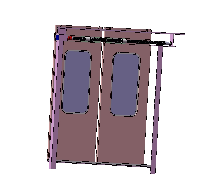 高铁电控移动门设计三维Step+CAD+说明书==502700=300