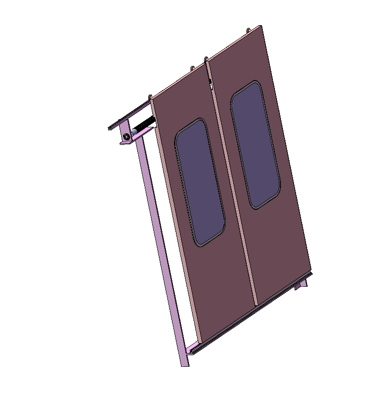 高铁电控移动门设计三维Step+CAD+说明书==502700=300