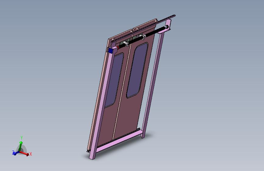 高铁电控移动门设计三维Step+CAD+说明书==502700=300