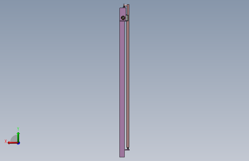 高铁电控移动门设计三维Step+CAD+说明书==502700=300 背面视图