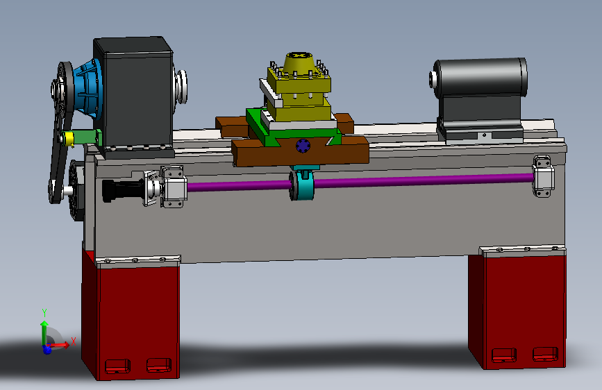 SW格式6140数控车床3D模型图纸 Solidworks设计