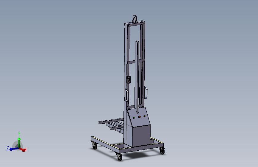 电动手推车升降结构3D数模图纸 STEP格式