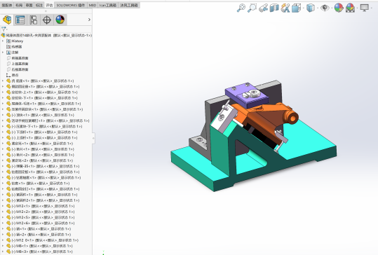尾座体(支架B)加工工艺及钻斜面φ14孔夹具设计【含三维solidworks】