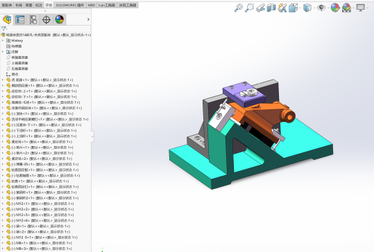 尾座体（支架B）加工工艺及钻斜面φ14孔夹具设计【含三维solidworks】